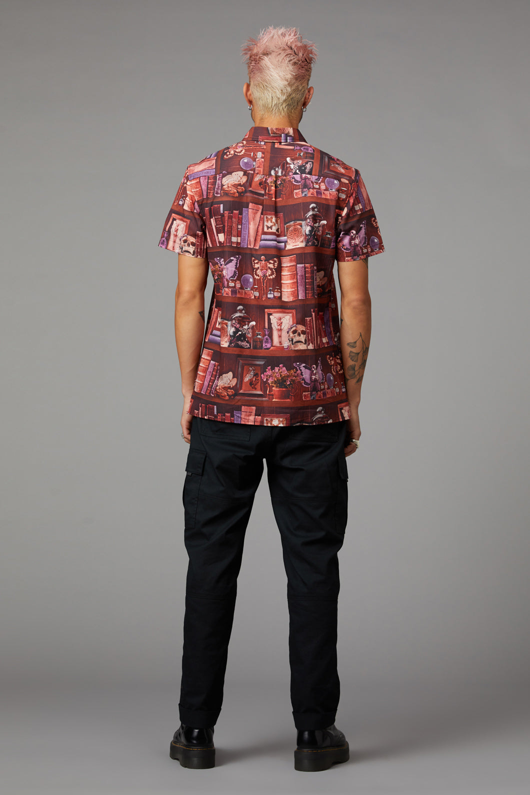 Black Friday - Bookish Print Short Sleeve Shirt - multi