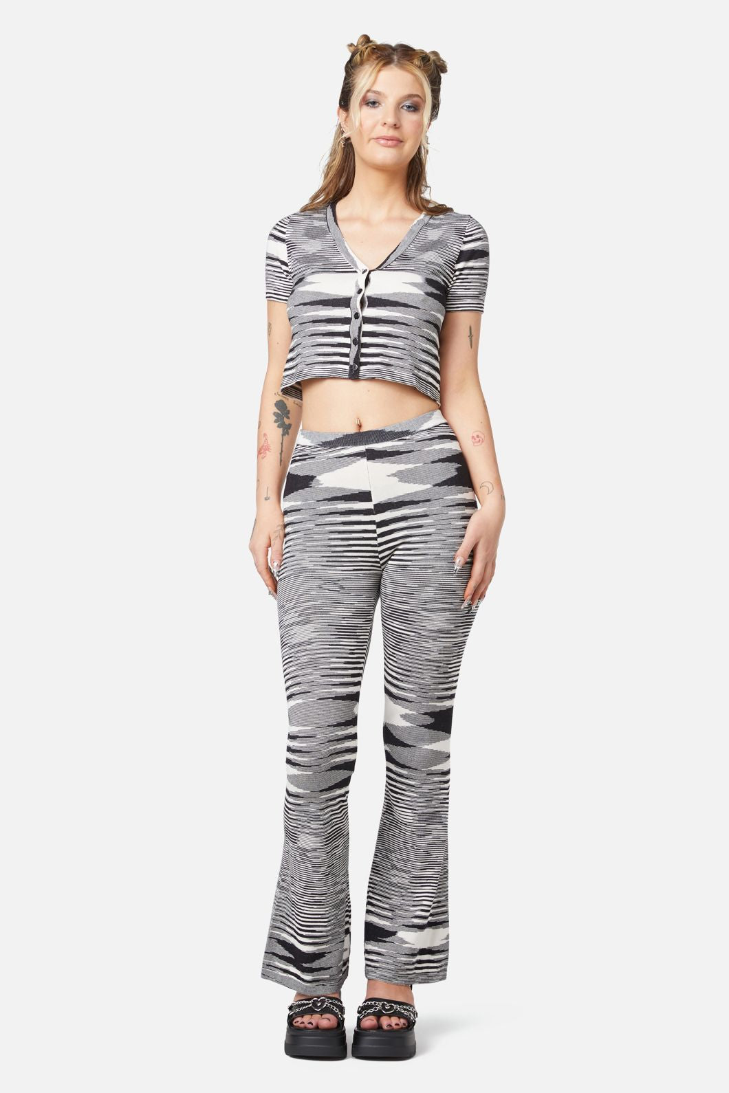 Black Friday - Space Dye Knit Pant - black
