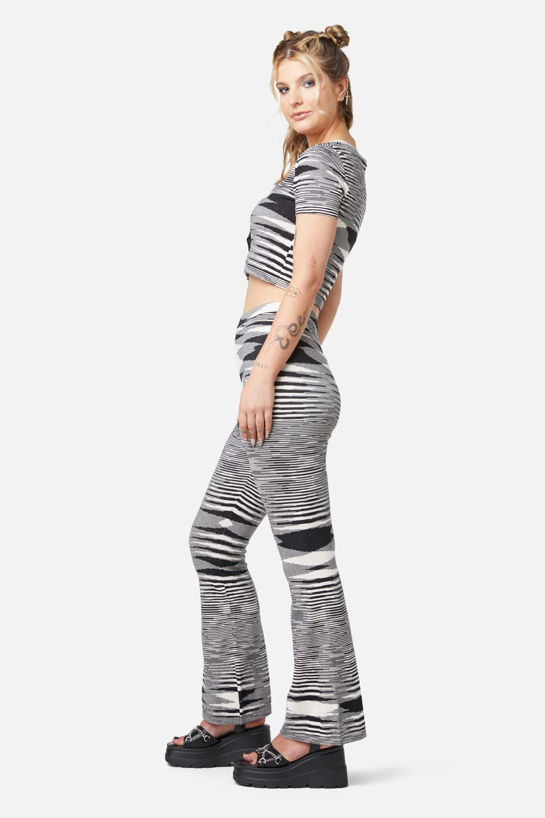 Black Friday - Space Dye Knit Pant - black