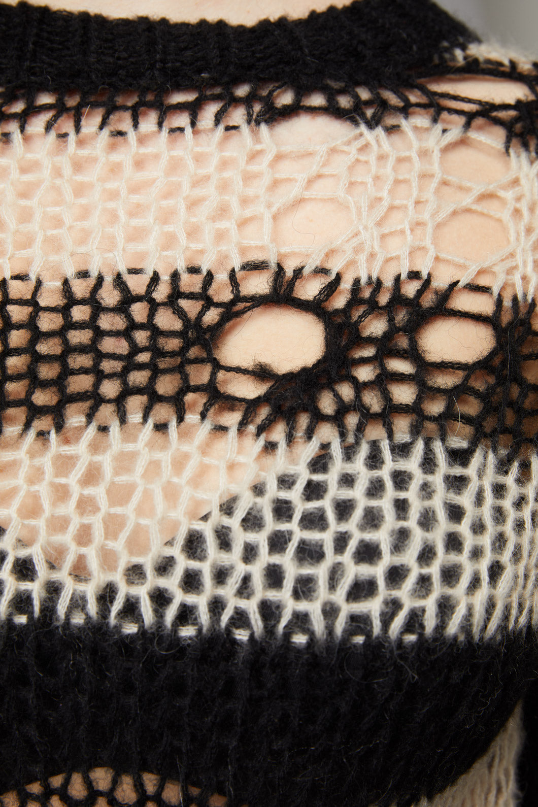 Black Friday - Collections Distressed Knit - black-cream