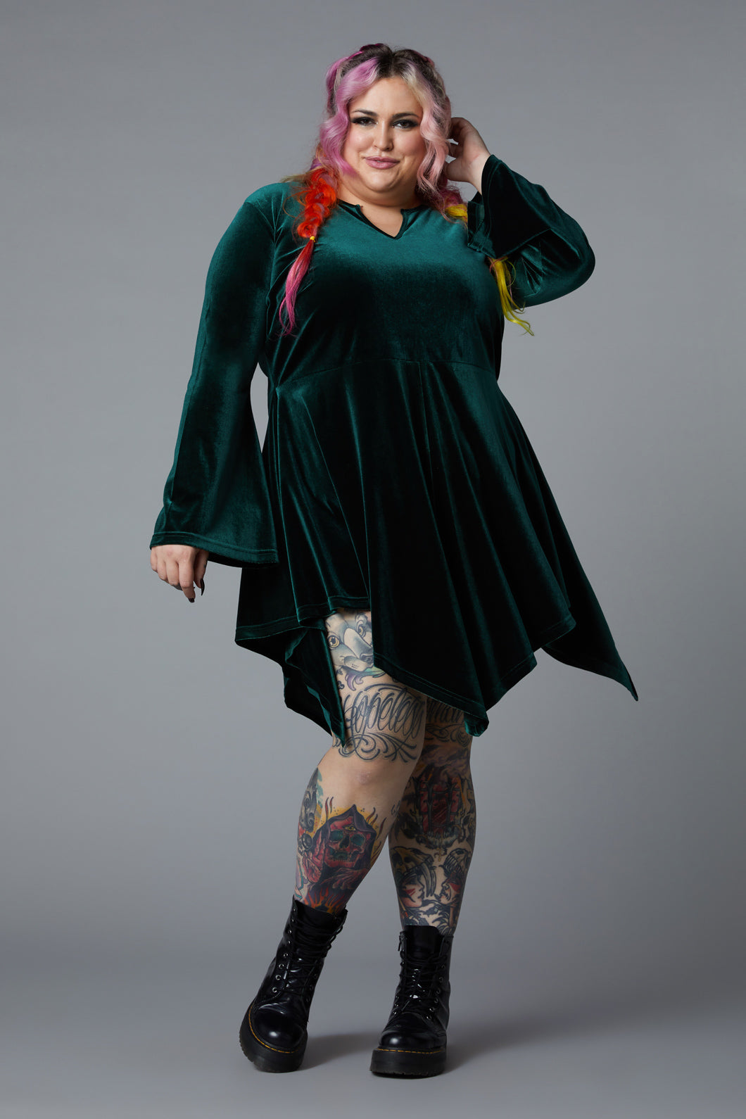 Black Friday - Curve Sallie Dress - emerald