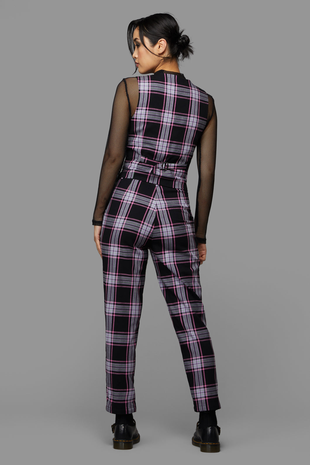 Black Friday - Myrtle Tartan Vest - purple