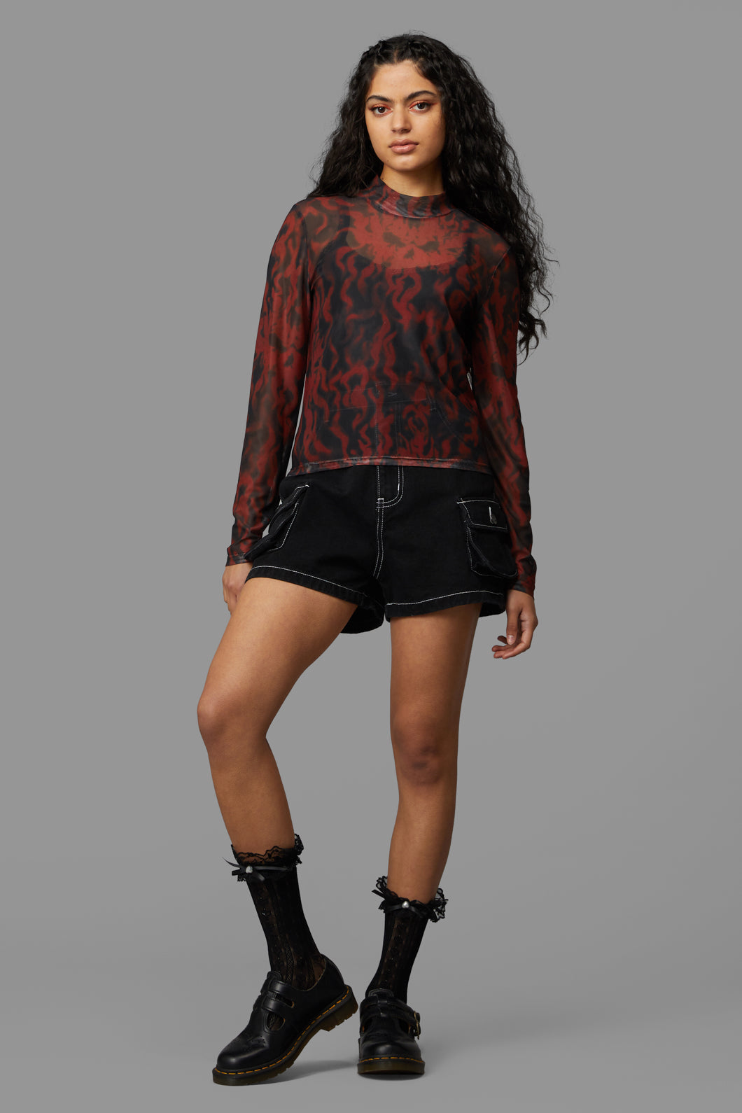 Black Friday - Up In Flames Top - red