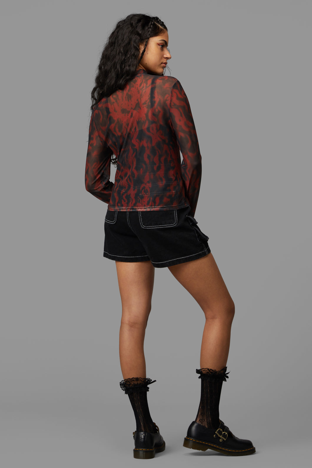 Black Friday - Up In Flames Top - red