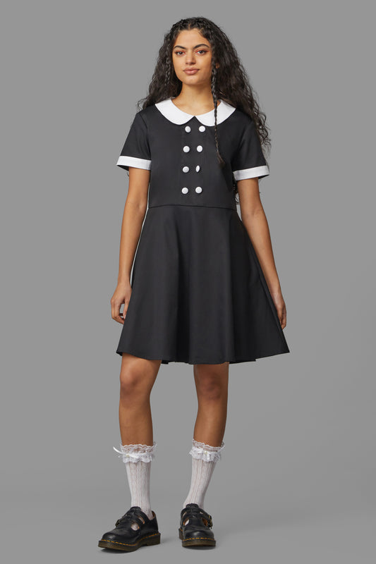 Black Friday - Sourpuss Dress - black-white