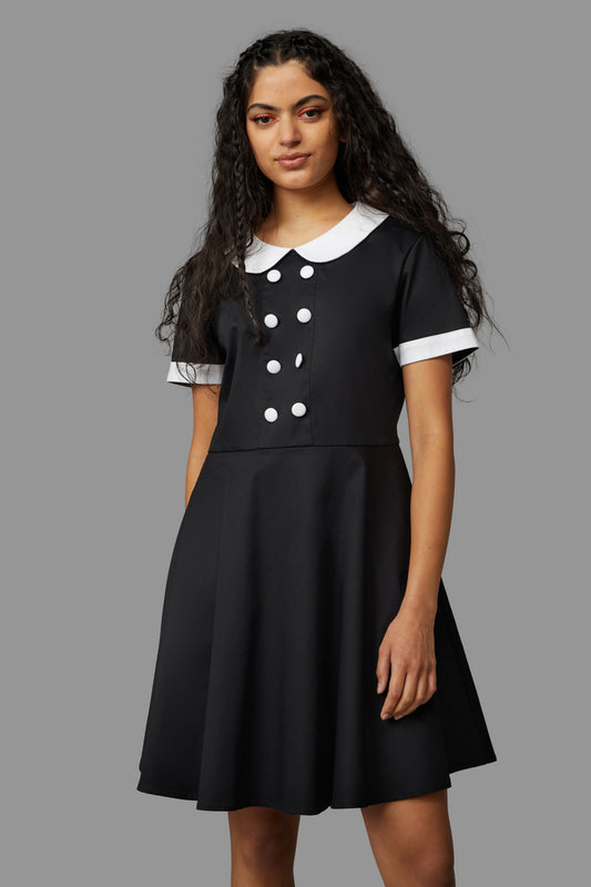 Black Friday - Sourpuss Dress - black-white