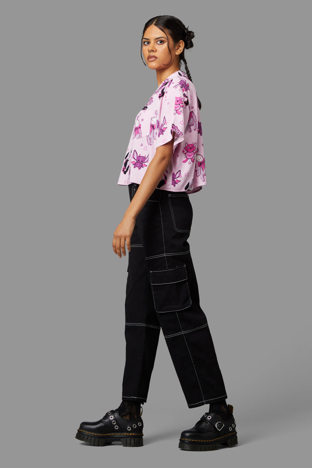 Black Friday - Stay Creepy Blouse - pink