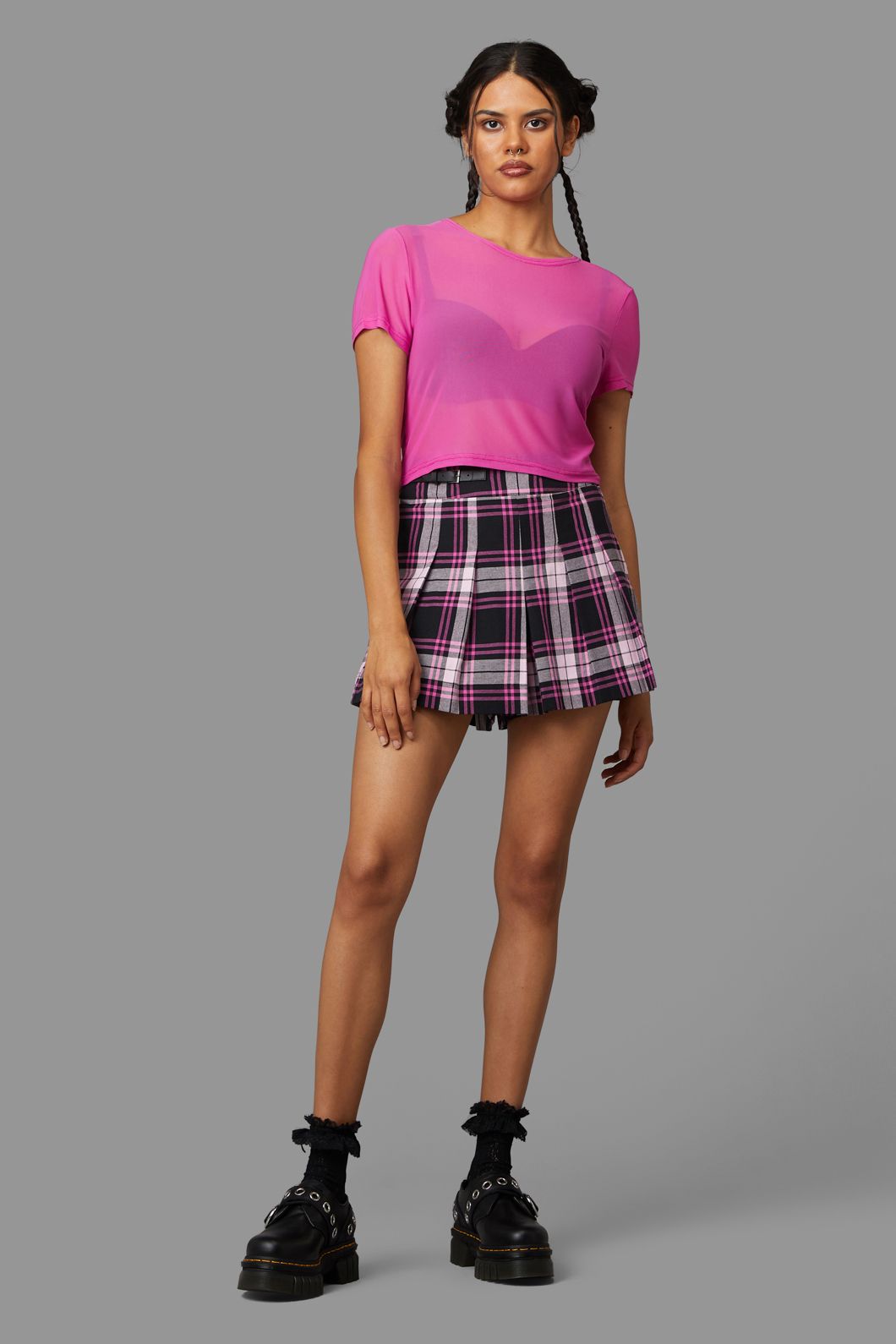Black Friday - Entity Mesh Top - hot-pink