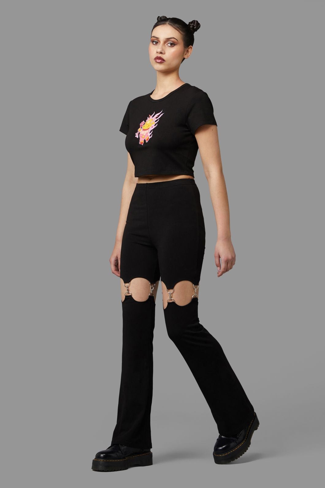 Black Friday - Jaywalker Cutout Pants - black