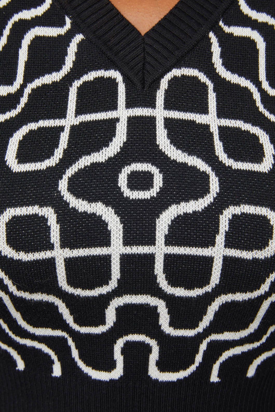 Black Friday - Soundwave Cropped Knit - black