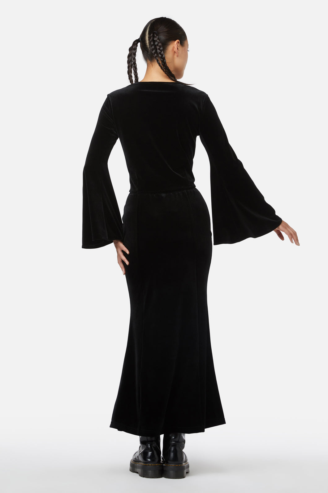 Black Friday - Obsidian Velvet Flare Top - black