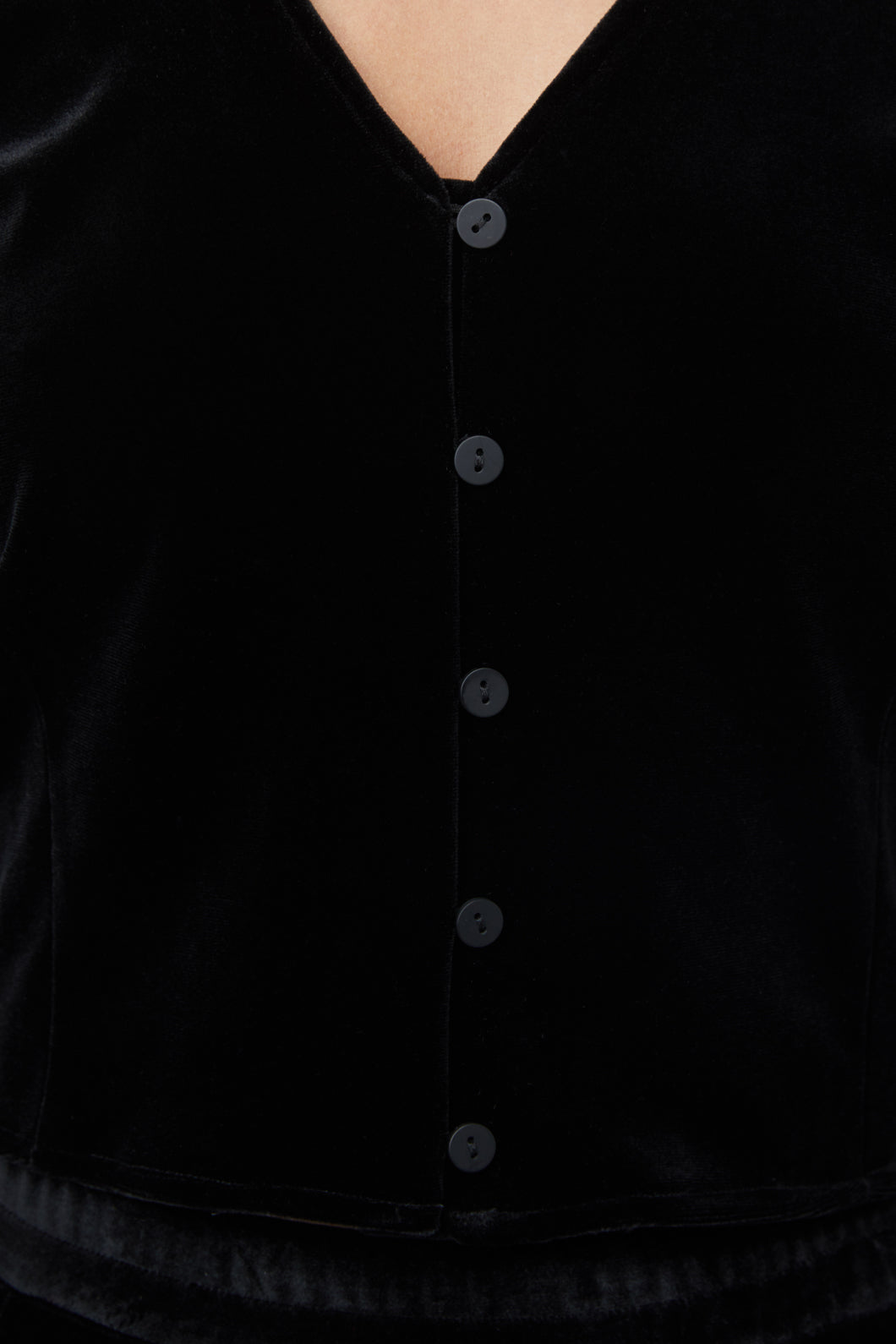 Black Friday - Obsidian Velvet Flare Top - black