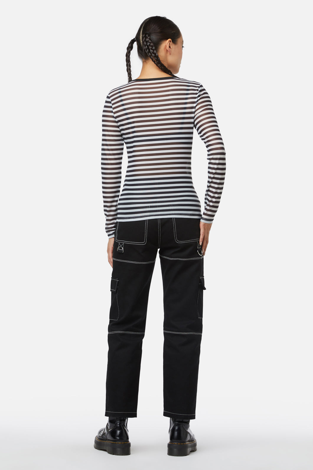 Black Friday - Jiji Mesh Top - black-white