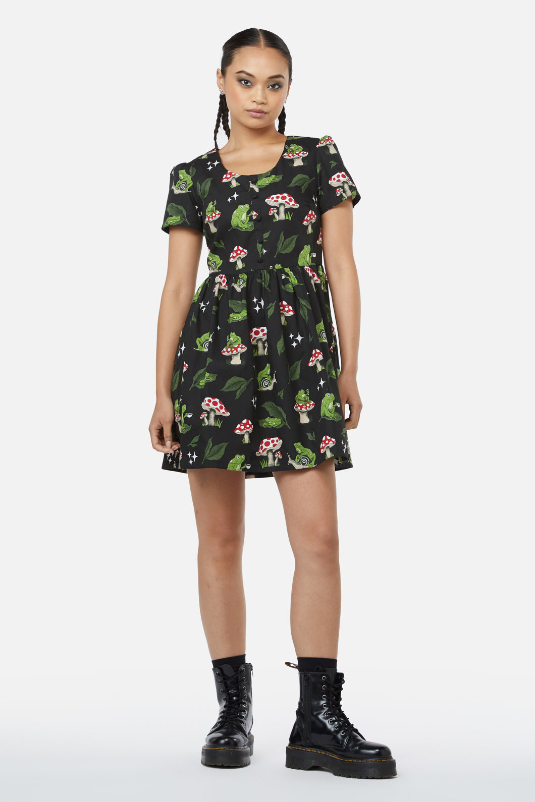 Black Friday - Frog Friends Dress - multi