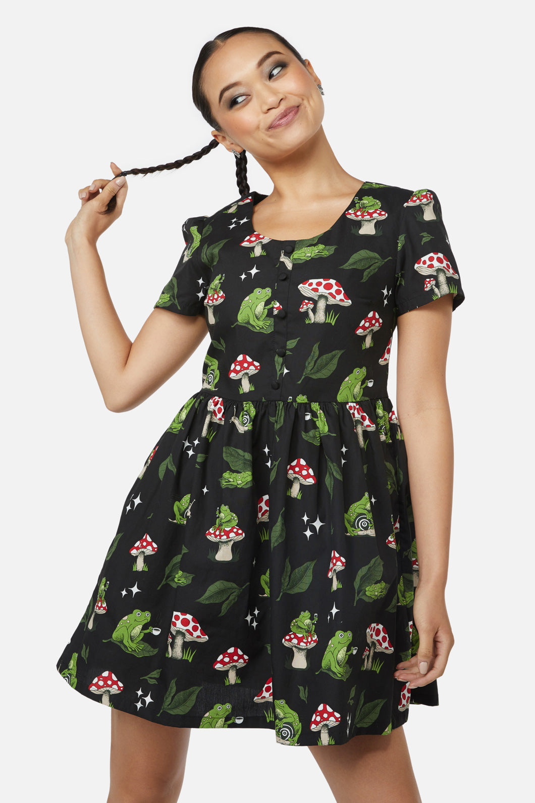 Black Friday - Frog Friends Dress - multi
