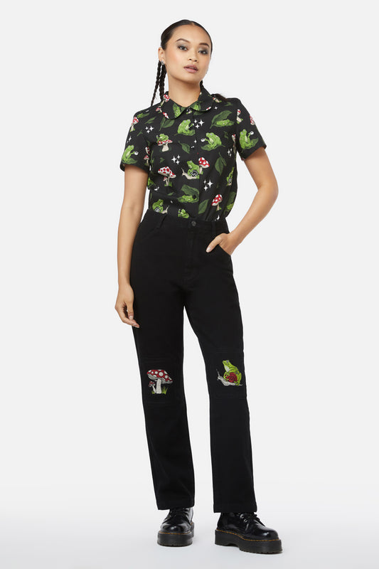 Black Friday - Frog Patch Jean - black