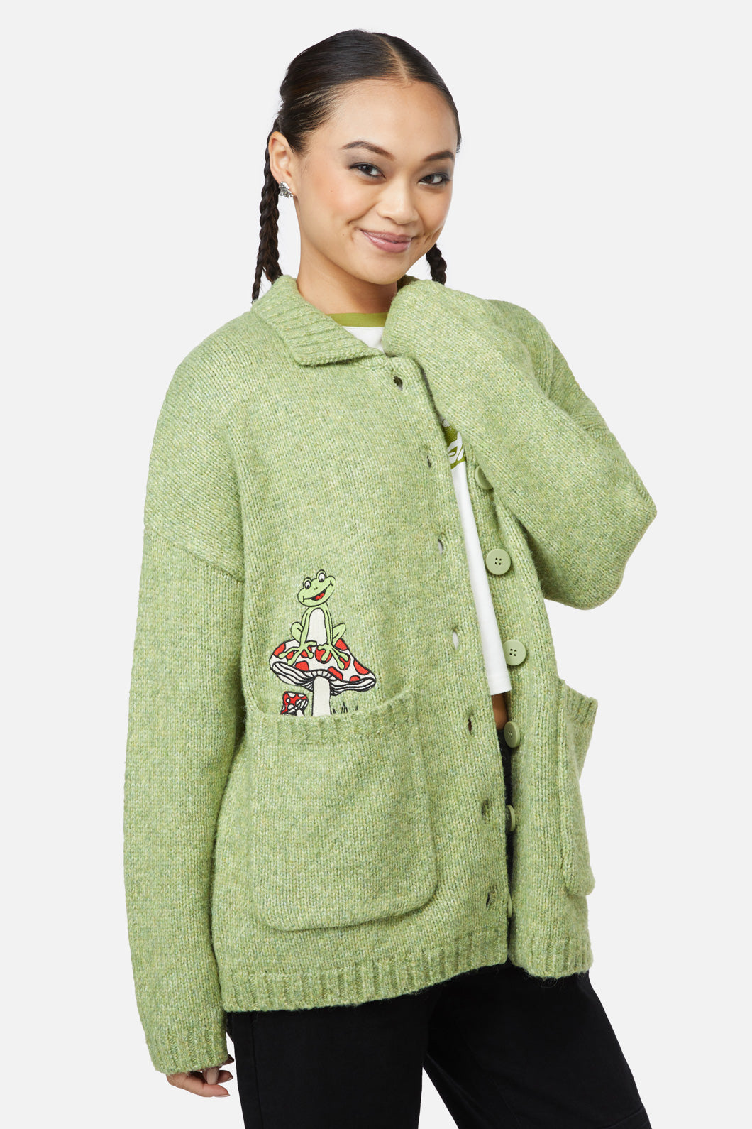 Black Friday - Toadstool Cardigan - green