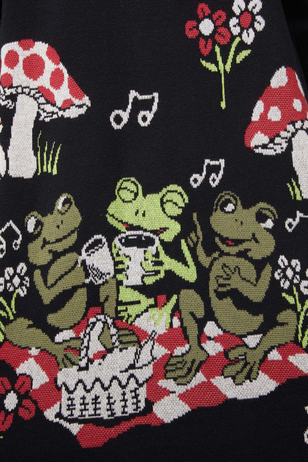 Black Friday - Froggy Picnic Cardigan - black