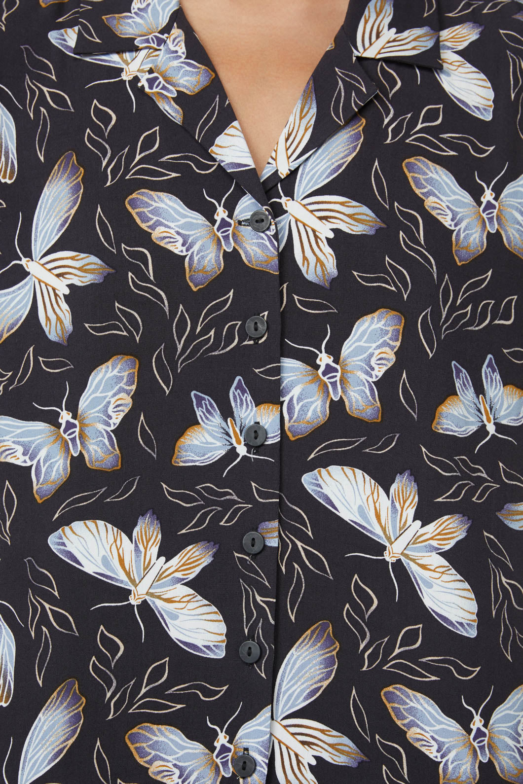 Black Friday - Larvae Print Blouse - black
