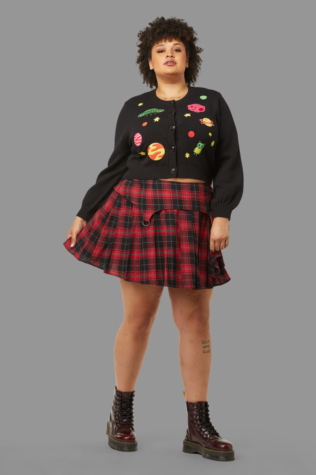 Black Friday - Curve Life On Mars Skirt - red
