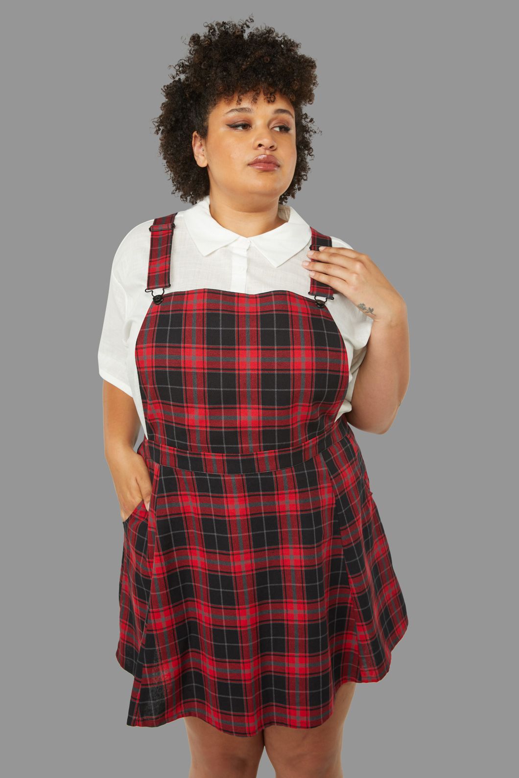Black Friday - Curve Life On Mars Pinafore - red