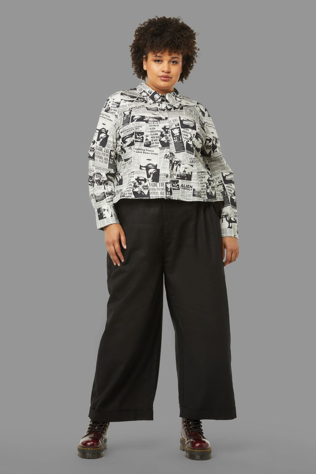 Black Friday - Curve Extraterrestrial Blouse - cream