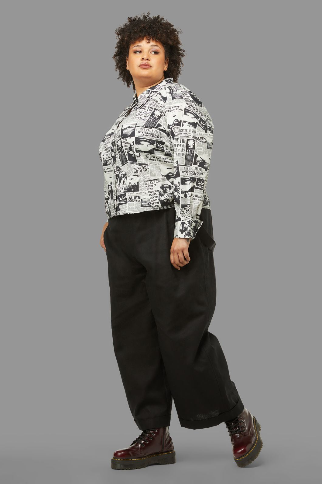 Black Friday - Curve Extraterrestrial Blouse - cream
