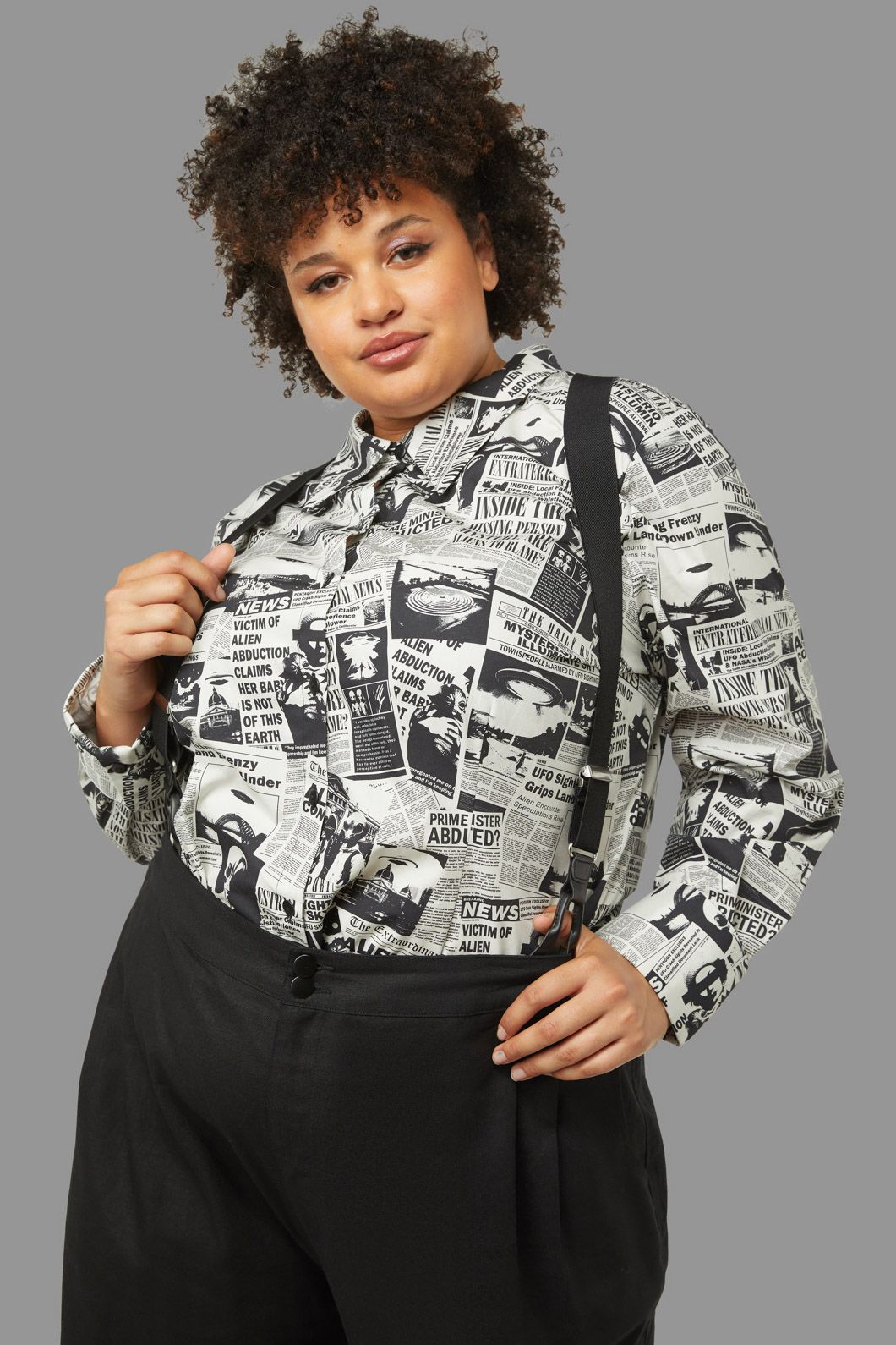 Black Friday - Curve Extraterrestrial Blouse - cream