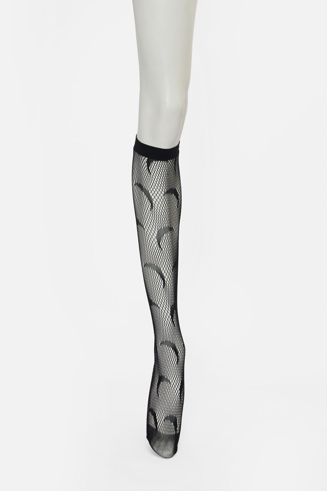 Black Friday - Knee High Moon Fishnet Socks - black