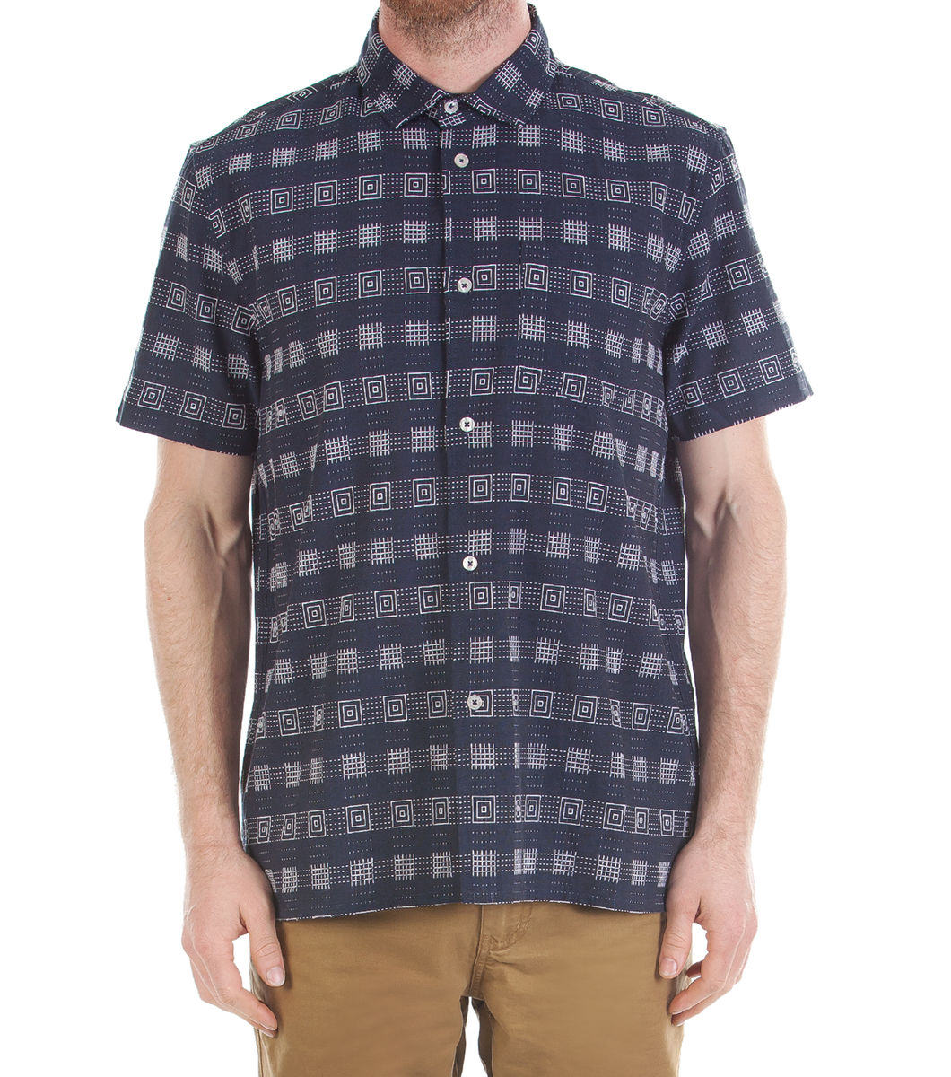 Dangerfield - Relax Fit SS Shirt Emb - navy