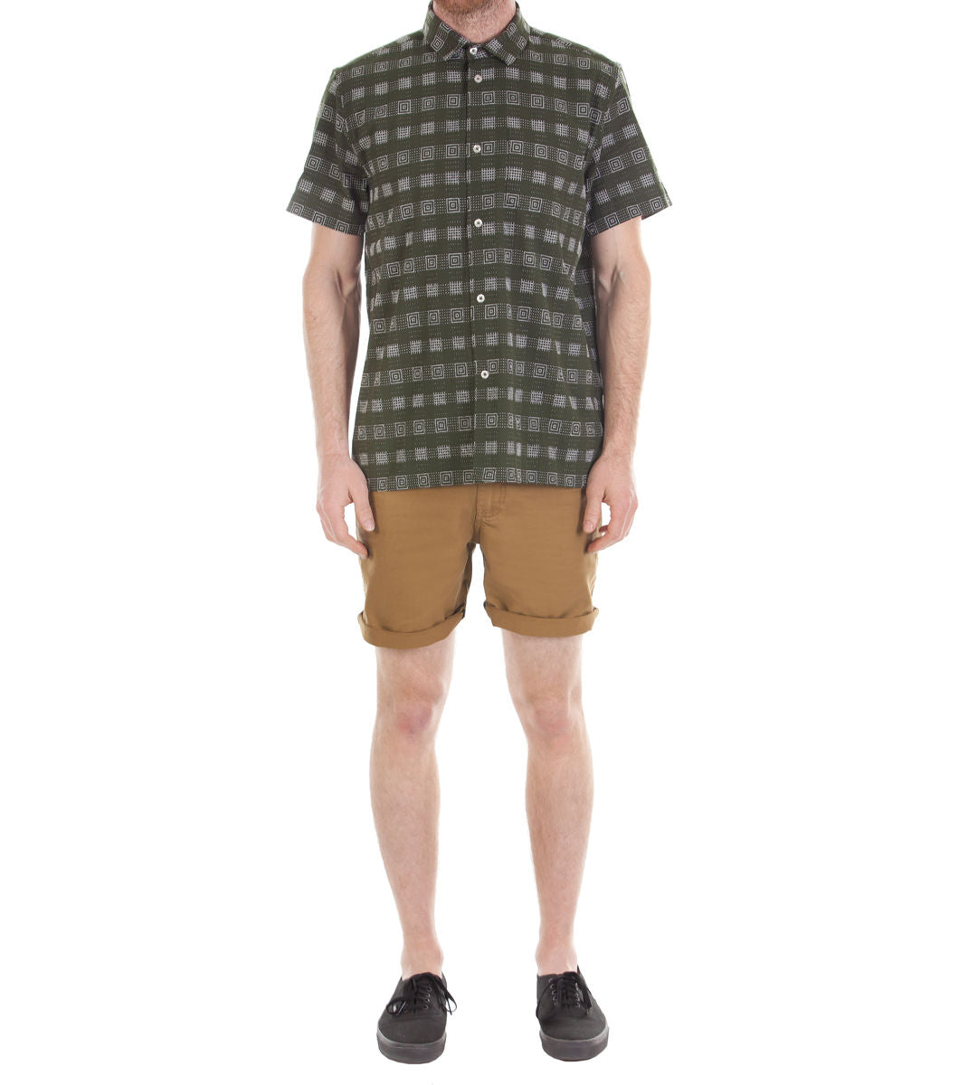 Dangerfield - Relax Fit SS Shirt Emb - green