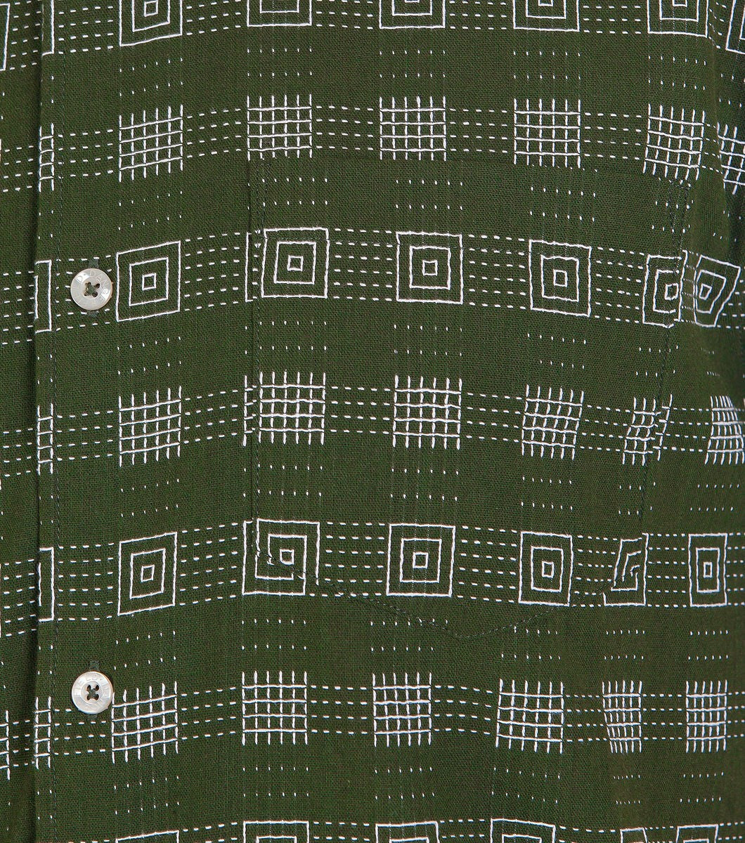 Dangerfield - Relax Fit SS Shirt Emb - green