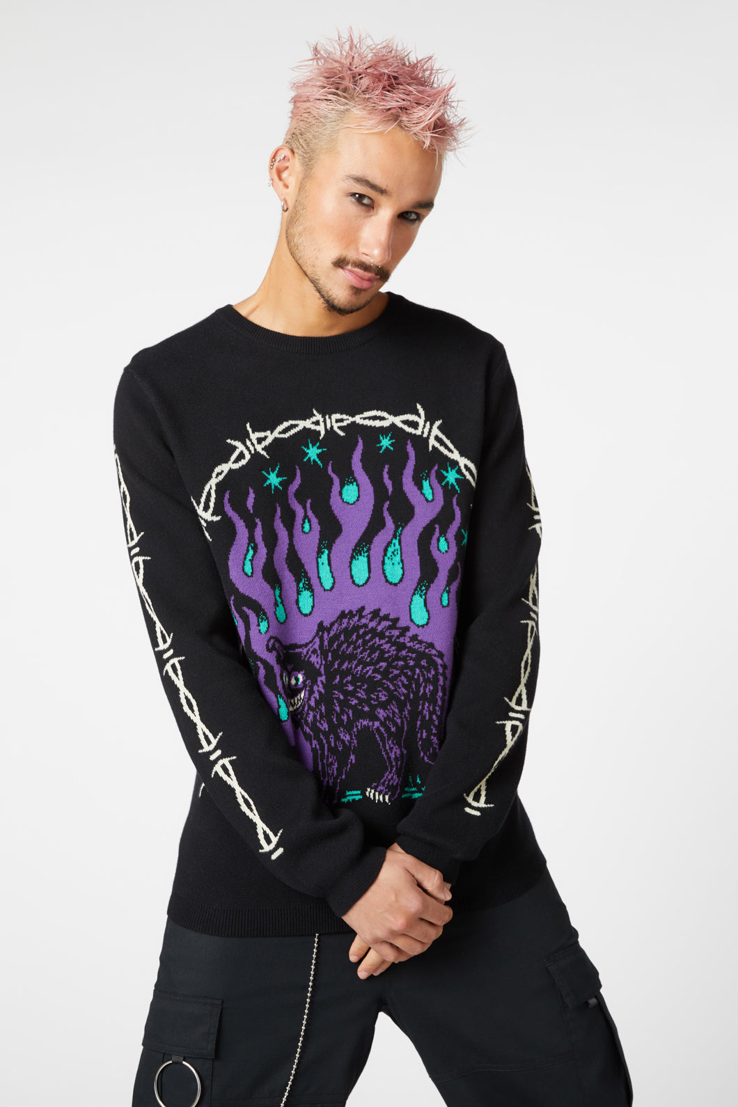 Dangerfield - Guiding Spirit Cat Knit - black