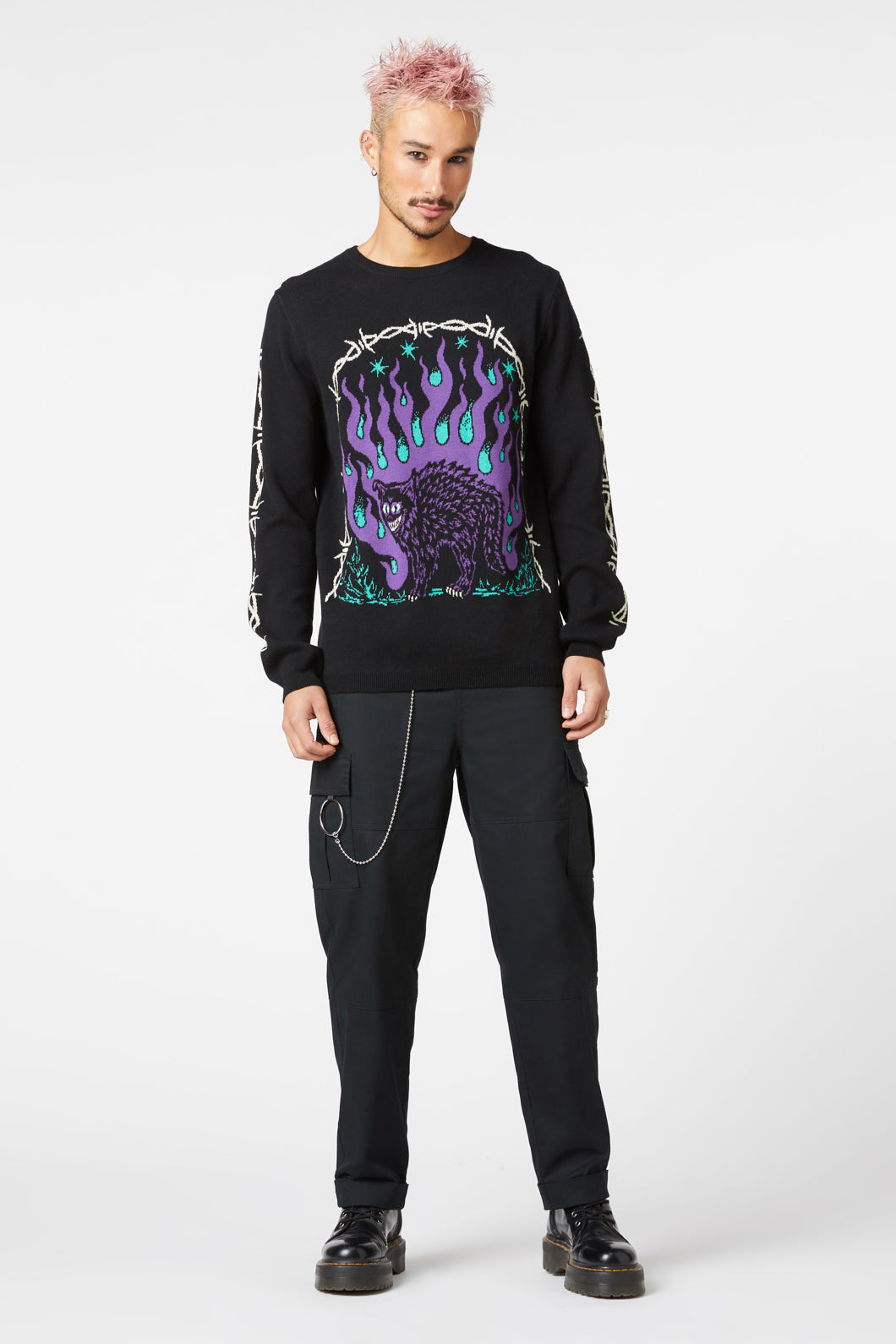 Dangerfield - Guiding Spirit Cat Knit - black