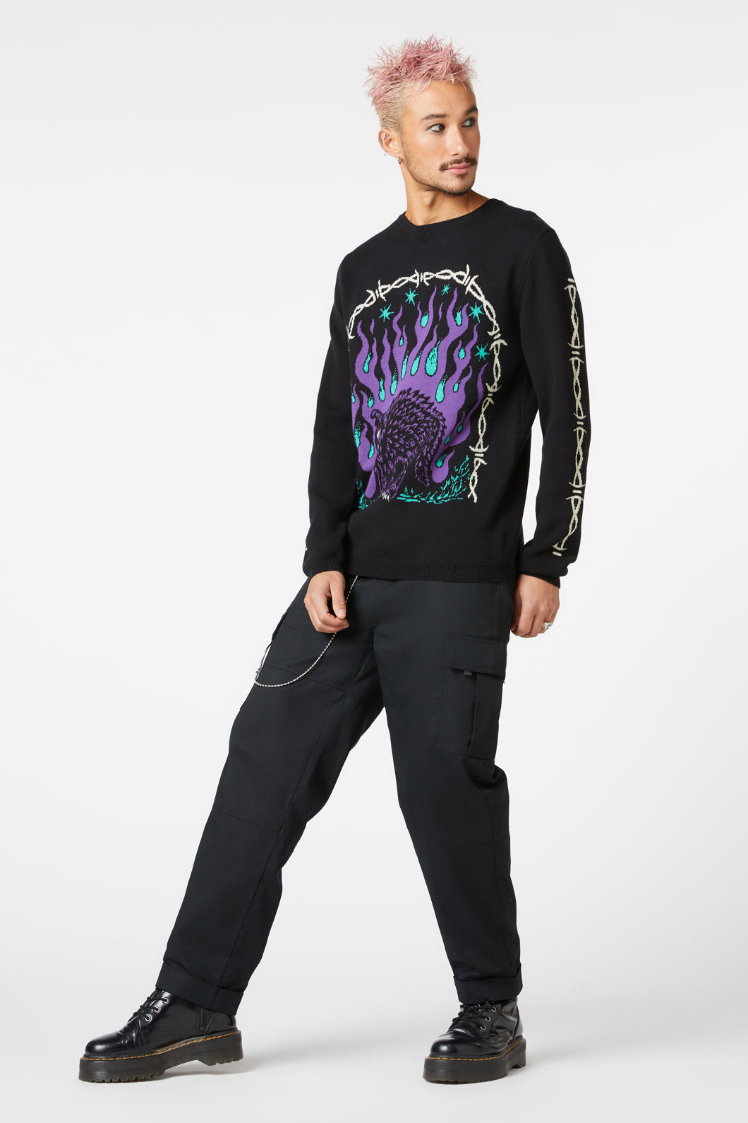 Dangerfield - Guiding Spirit Cat Knit - black