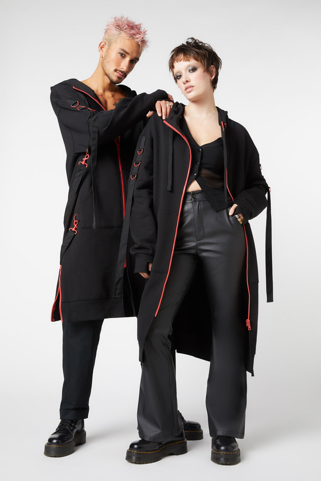 Dangerfield - Goth Metal Trim Jacket - black-red