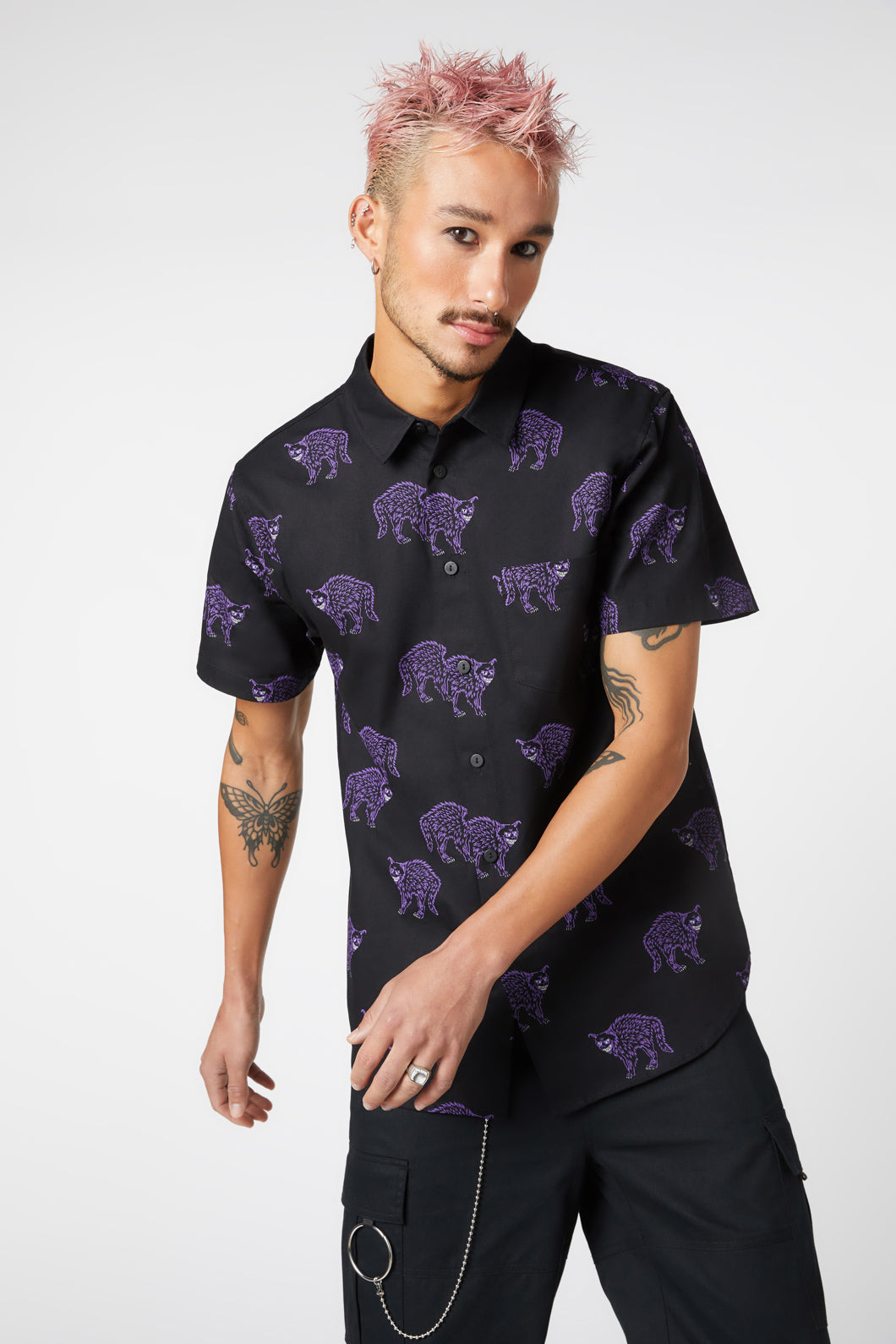 Dangerfield - Guiding Spirit Short Sleeve Shirt - black