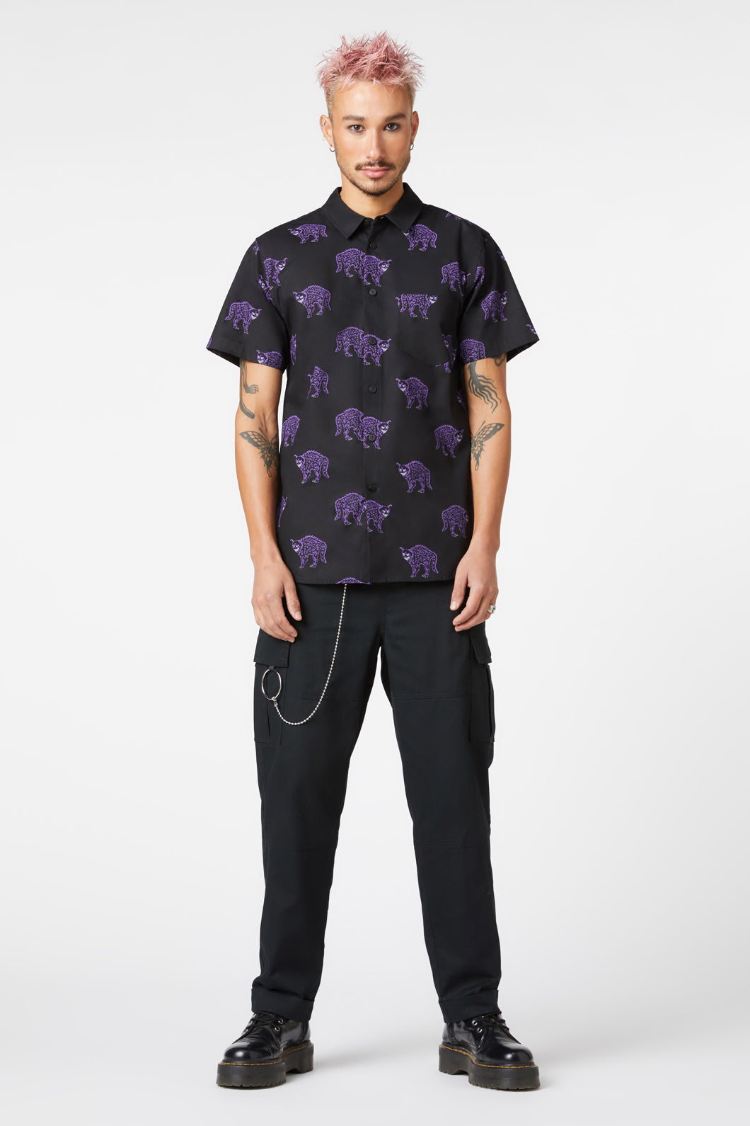 Dangerfield - Guiding Spirit Short Sleeve Shirt - black