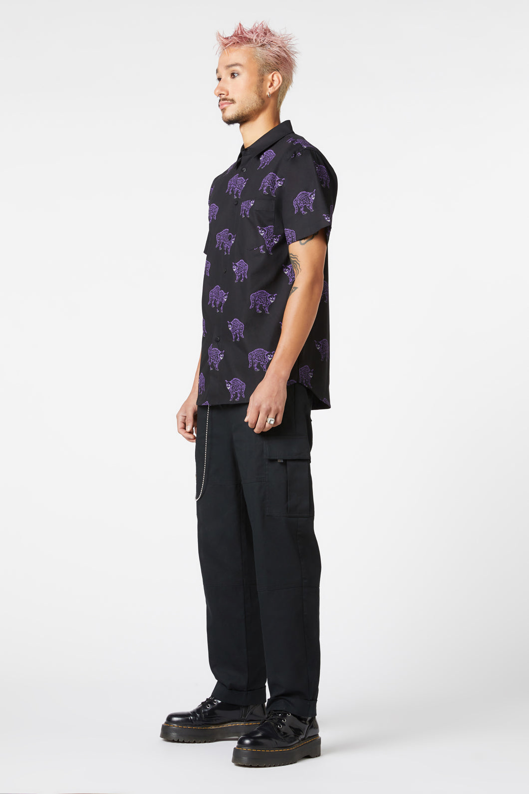 Dangerfield - Guiding Spirit Short Sleeve Shirt - black