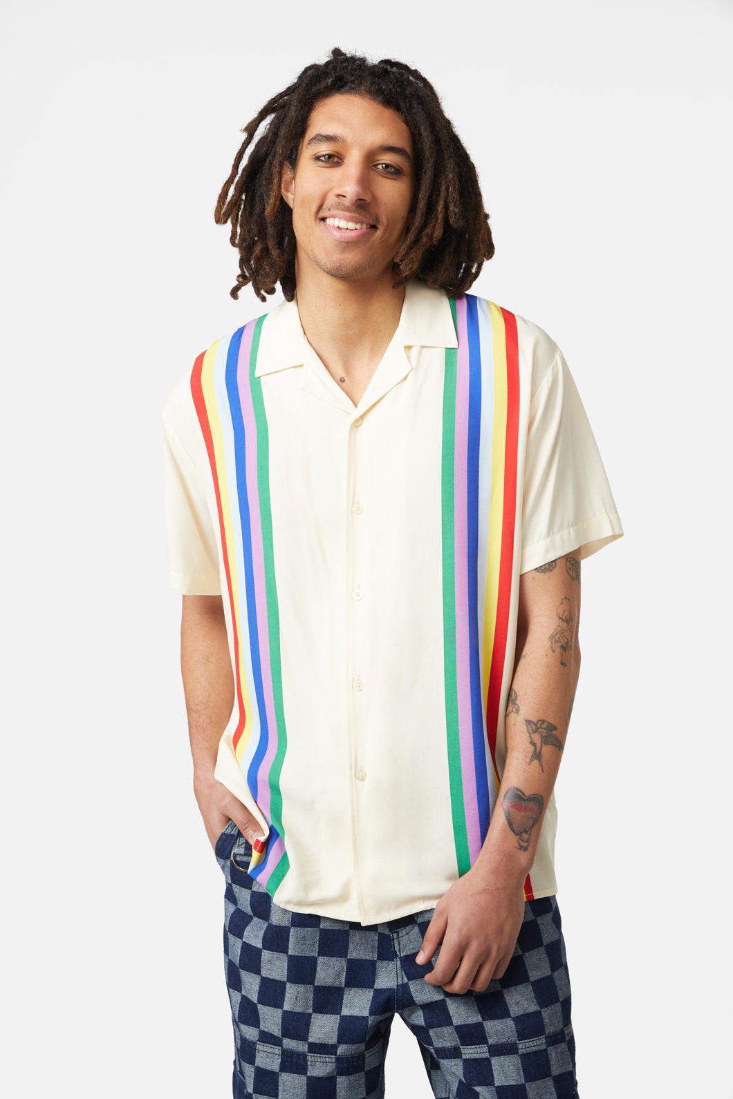 Dangerfield - Oh Behave Short Sleeve Shirt - cream