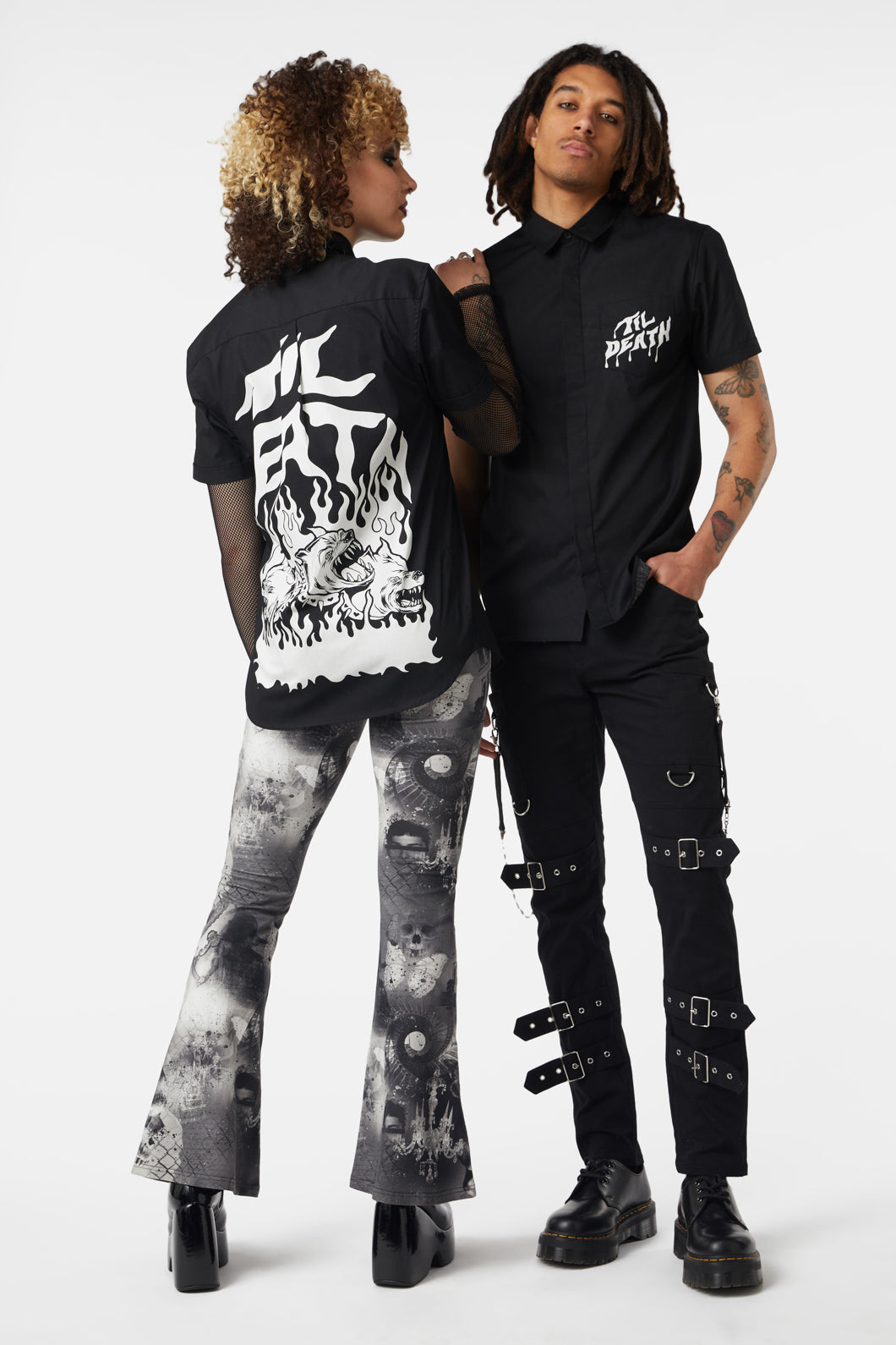 Dangerfield - Til Death D-Ring Short Sleeve Shirt - black