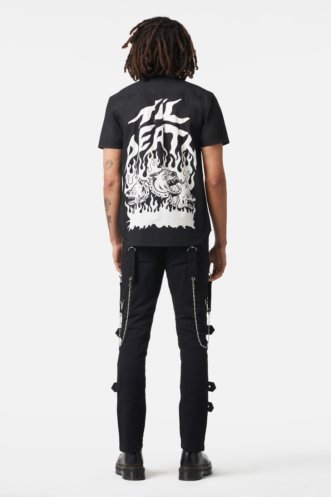 Dangerfield - Til Death D-Ring Short Sleeve Shirt - black