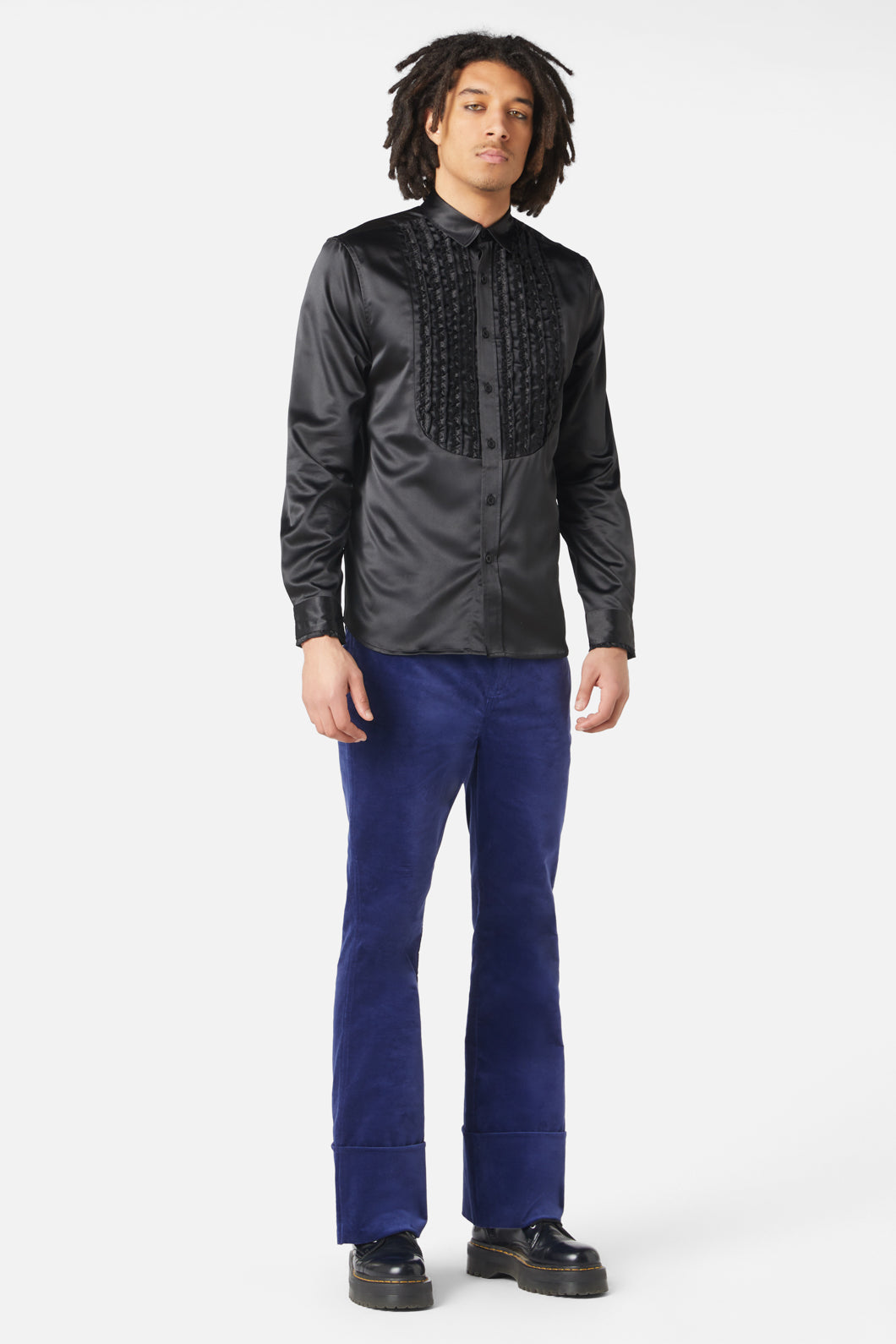 Dangerfield - Matrimonial Tux Style Long Sleeve Shirt - black