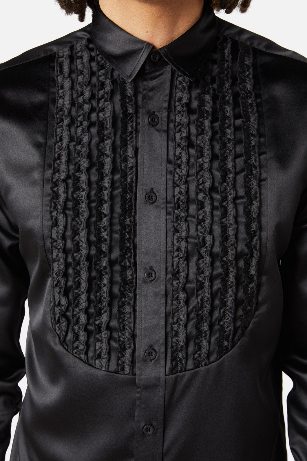 Dangerfield - Matrimonial Tux Style Long Sleeve Shirt - black