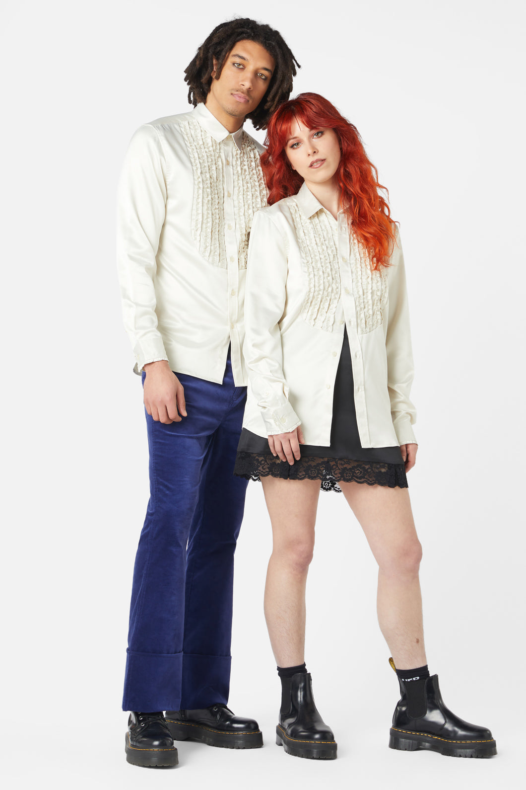 Dangerfield - Matrimonial Tux Style Long Sleeve Shirt - cream