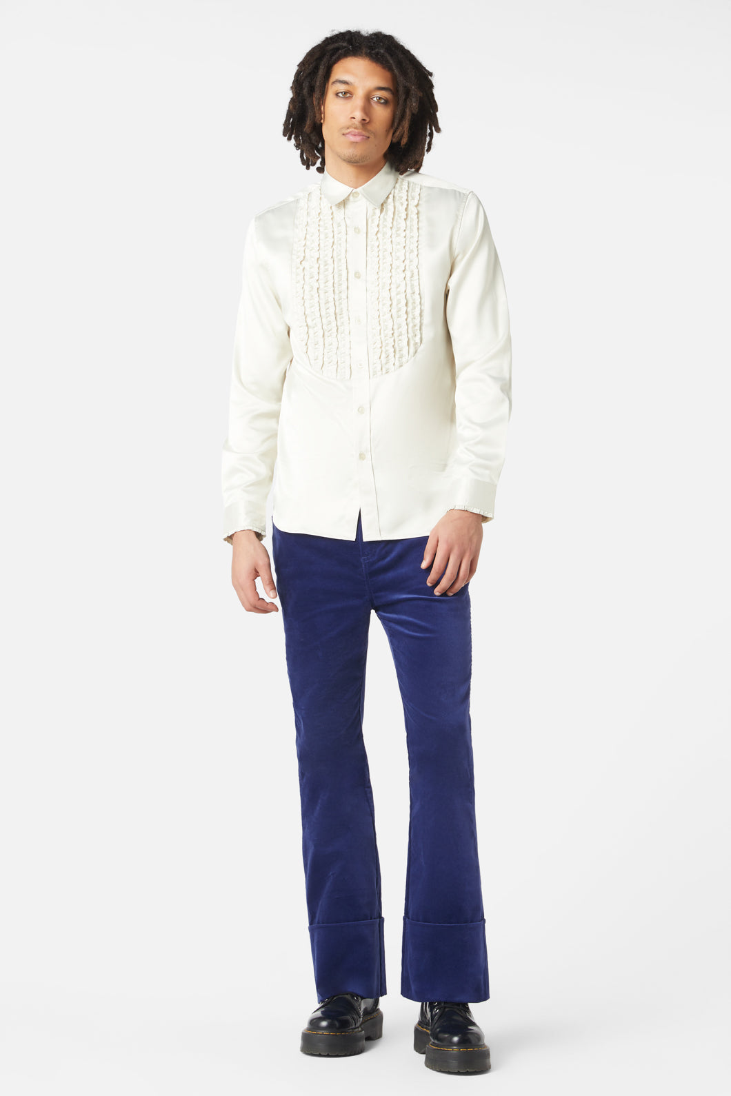 Dangerfield - Matrimonial Tux Style Long Sleeve Shirt - cream