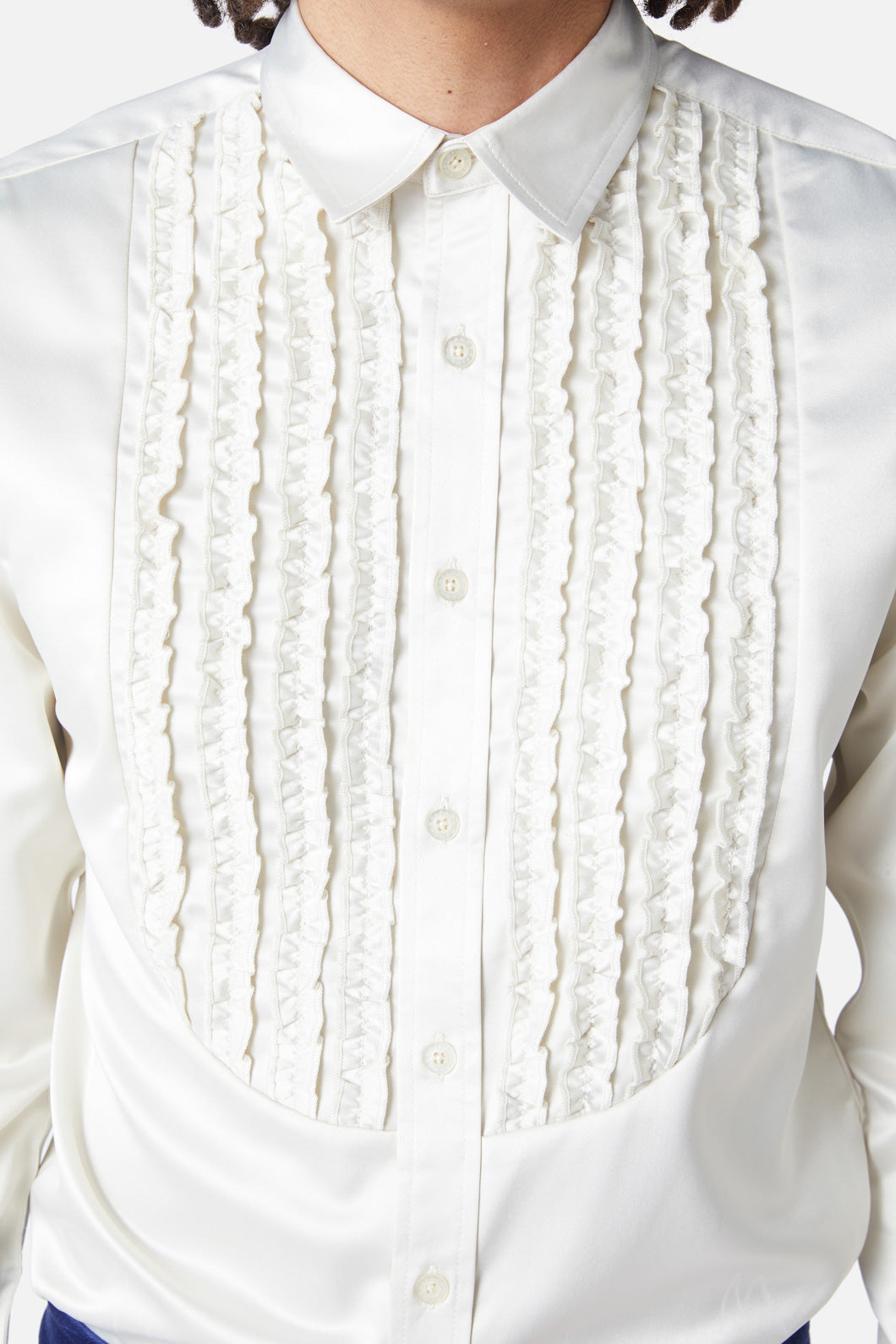 Dangerfield - Matrimonial Tux Style Long Sleeve Shirt - cream