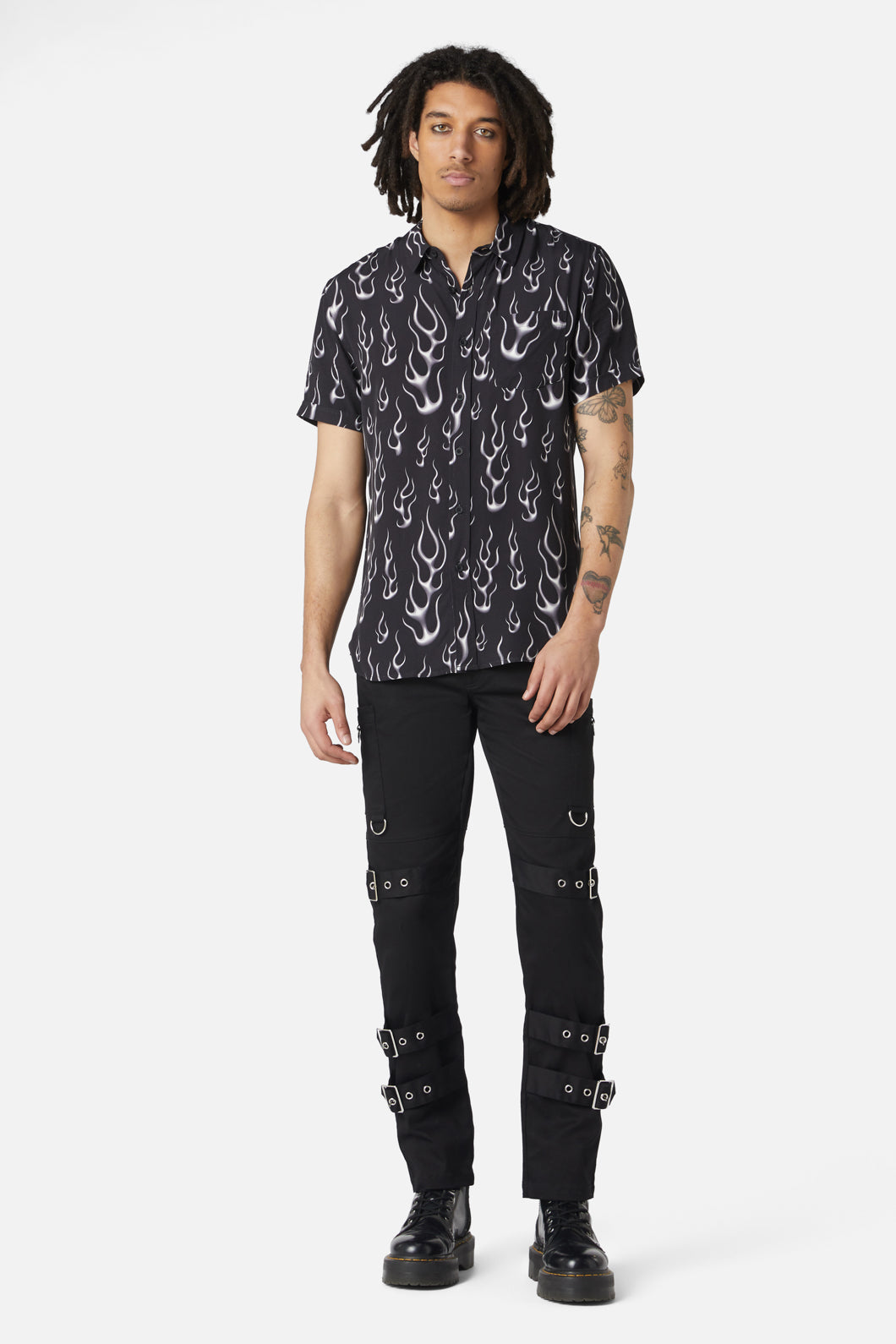 Dangerfield - Naked Flame Short Sleeve Shirt - black