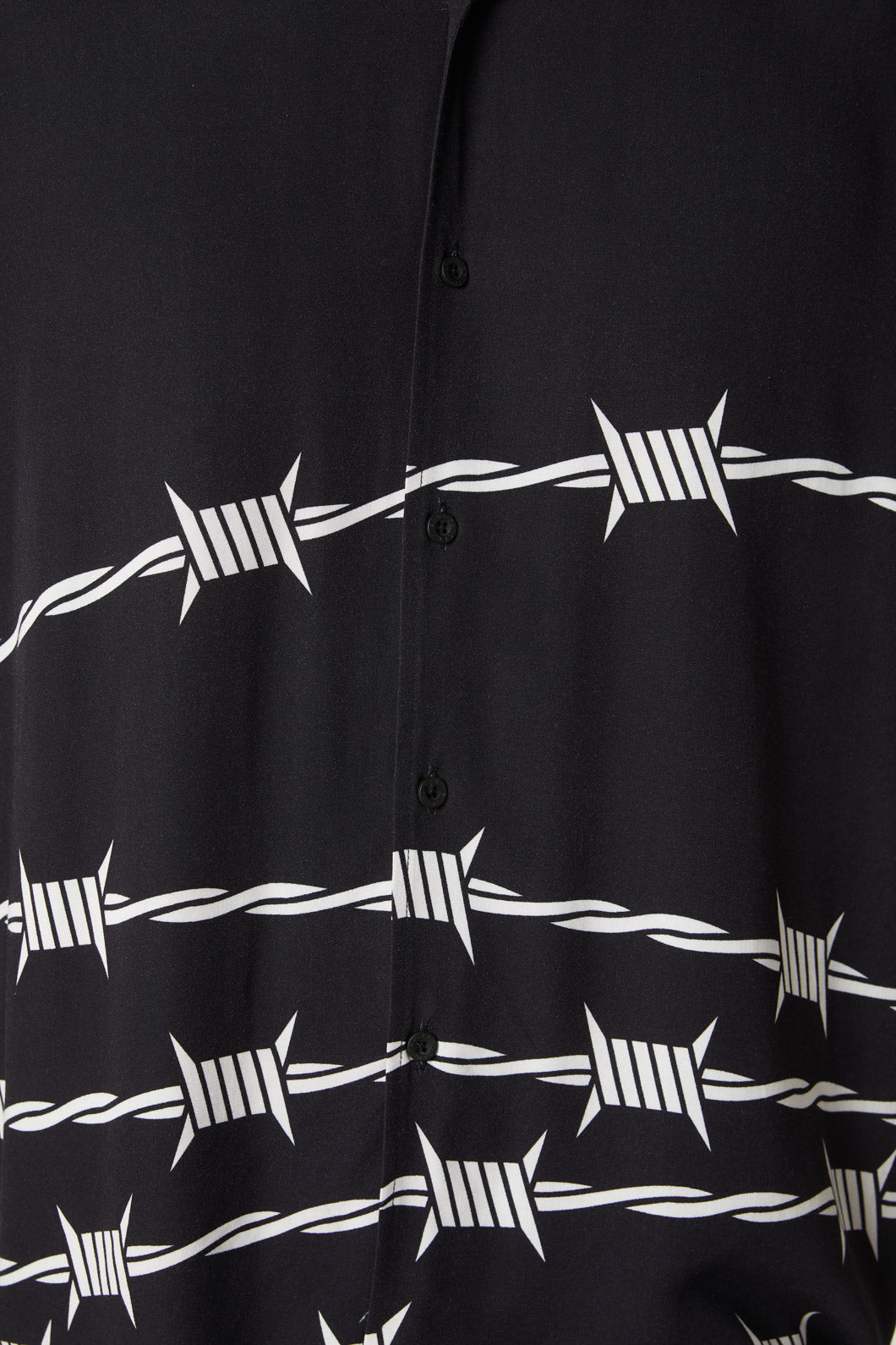 Dangerfield - Barbed Wire Border SS Shirt - black-white