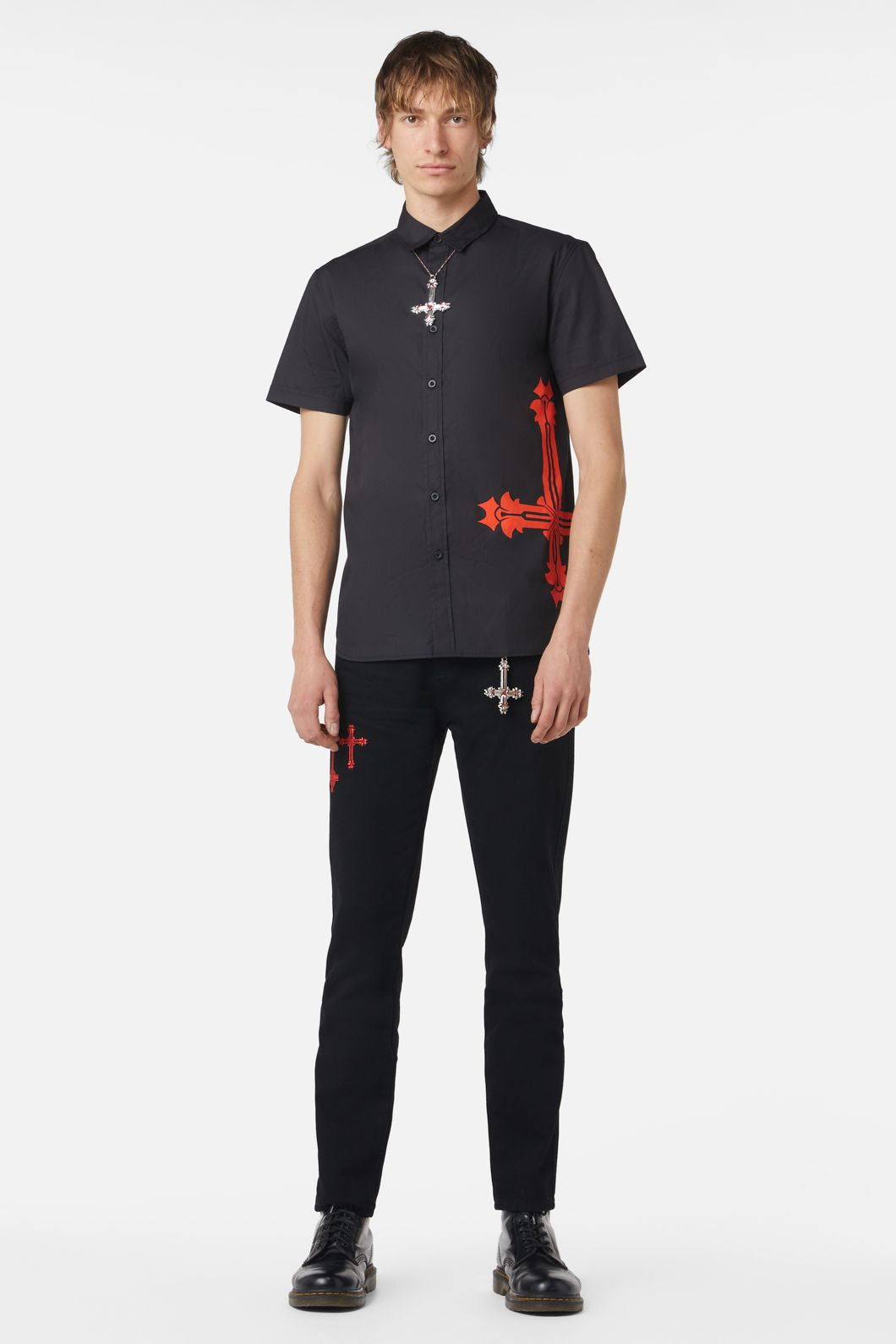 Dangerfield - Hail Lilith Rosary S/S Shirt - black